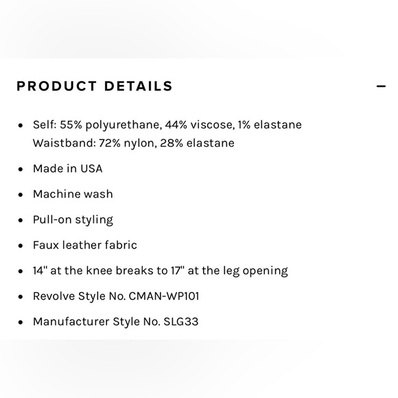 FAUX LEATHER COMMANDO LEGGINGS - Picture 2 of 2